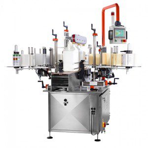 Front and back side-apply labeller
