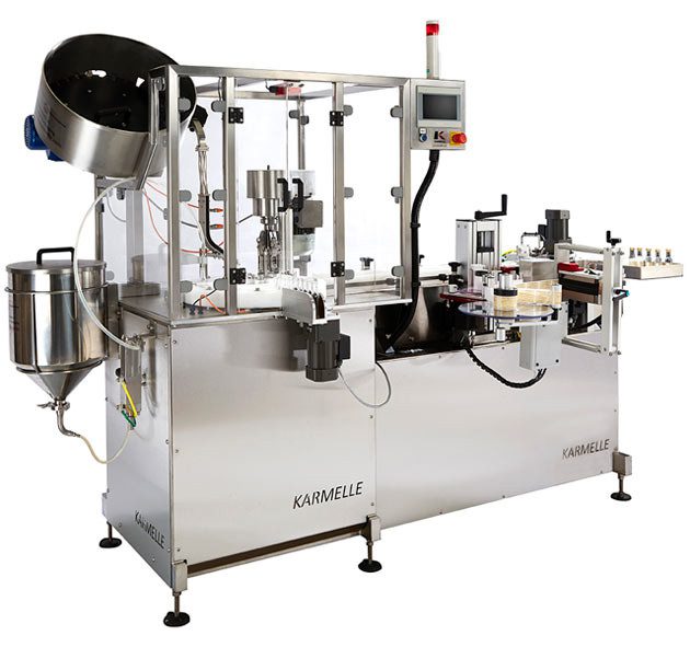Mini Monoblock filling, capping and labelling machine